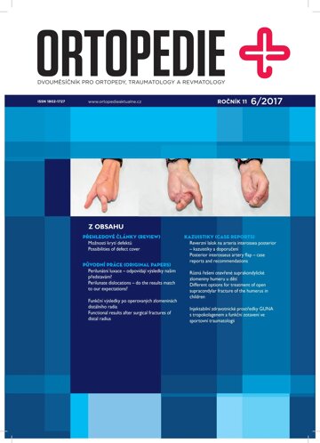 Obálka e-magazínu Ortopedie 6/2017
