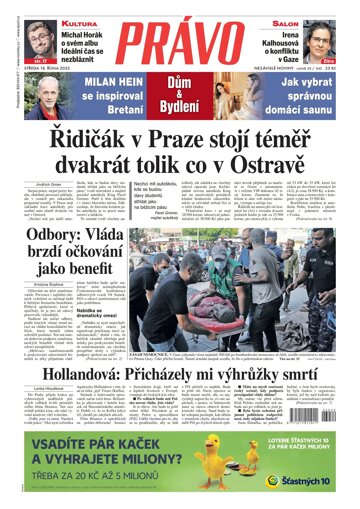 Obálka e-magazínu Deník Právo 18.10.2023