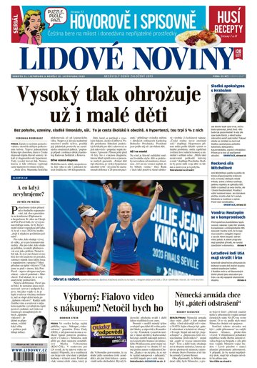 Obálka e-magazínu Lidové noviny 11.11.2023