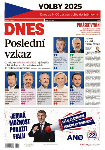 Obálka e-magazínu MF Dnes 3.10.2025