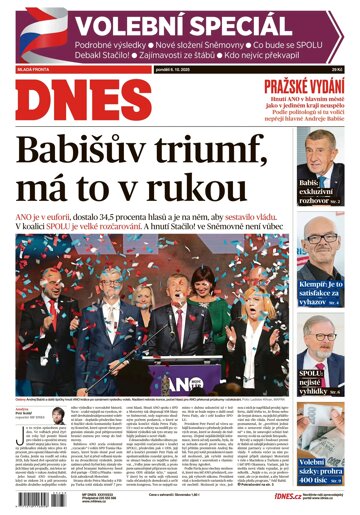 Obálka e-magazínu MF Dnes 6.10.2025