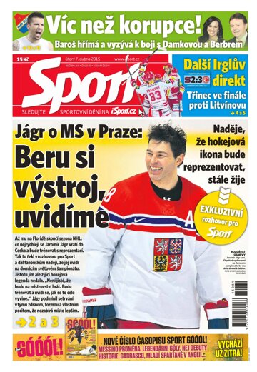 Obálka e-magazínu Sport 7.4.2015