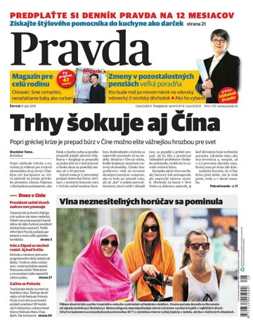 Obálka e-magazínu Pravda 9.7.2015