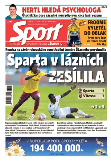 Obálka e-magazínu Sport 15.7.2015