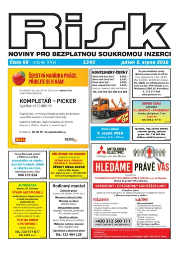 Obálka e-magazínu Risk 60/2016