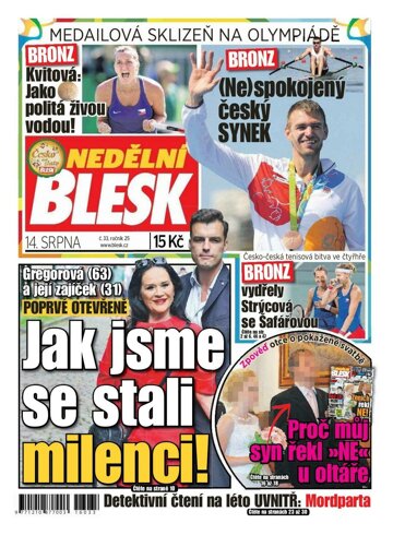 Obálka e-magazínu Nedělní Blesk 14.8.2016