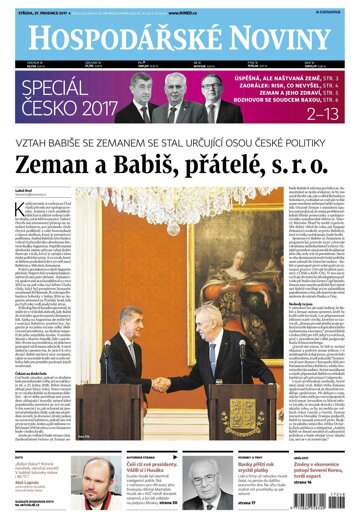 Obálka e-magazínu Hospodářské noviny 248 27.12.2017