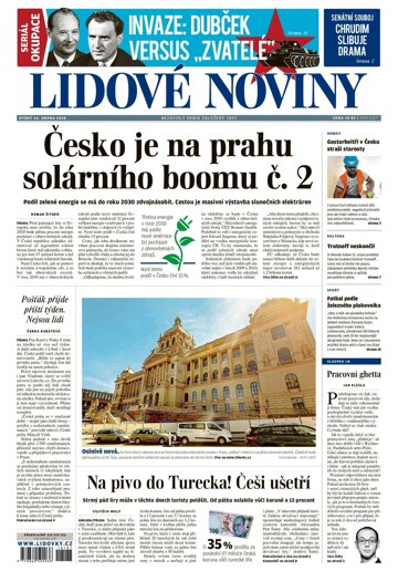 Obálka e-magazínu Lidové noviny 14.8.2018