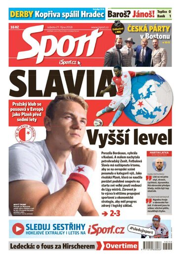 Obálka e-magazínu Sport 27.10.2018