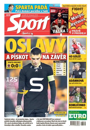 Obálka e-magazínu Sport 26.11.2018