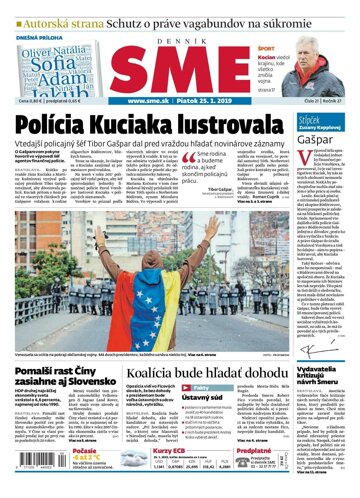 Obálka e-magazínu SME 25.1.2019