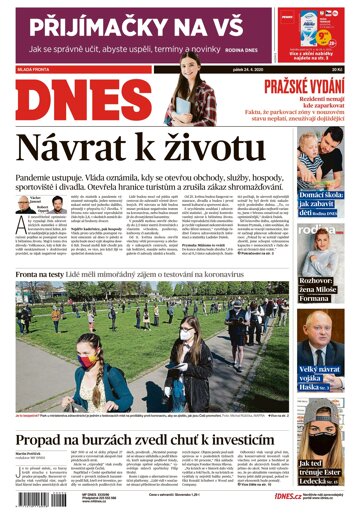 Obálka e-magazínu MF Dnes 24.4.2020