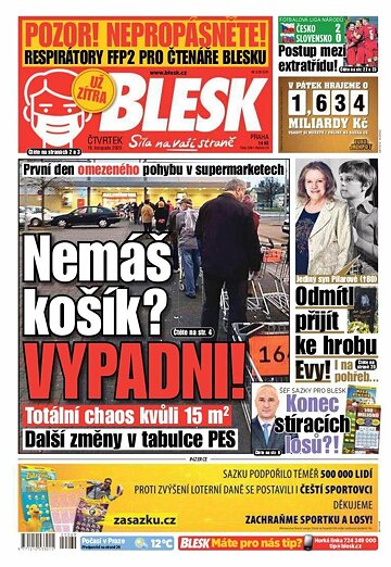 Obálka e-magazínu Blesk 19.11.2020