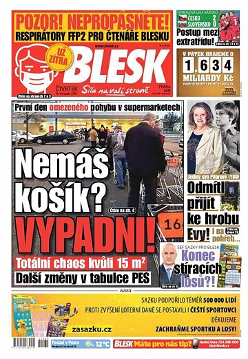 Obálka e-magazínu Blesk 19.11.2020