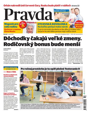 Obálka e-magazínu Pravda 7. 4. 2022