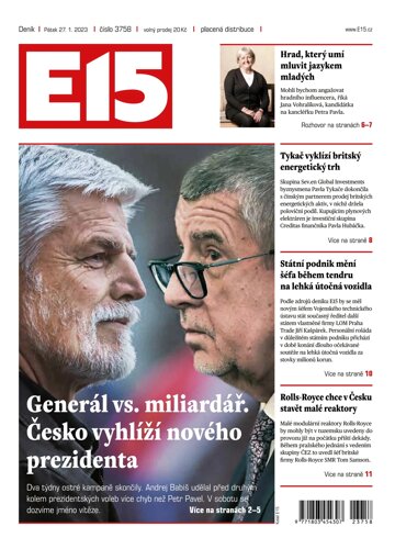 Obálka e-magazínu E15 27.1.2023