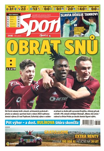 Obálka e-magazínu Sport 18.12.2023