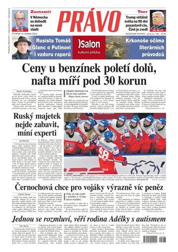 Obálka e-magazínu Deník Právo 10.4.2025