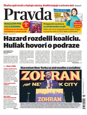 Obálka e-magazínu Pravda 6. 11. 2025