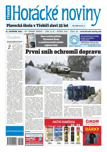 Obálka e-magazínu Horácké Noviny 48/2025