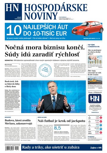 Obálka e-magazínu Hospodárske noviny 16.06.2015
