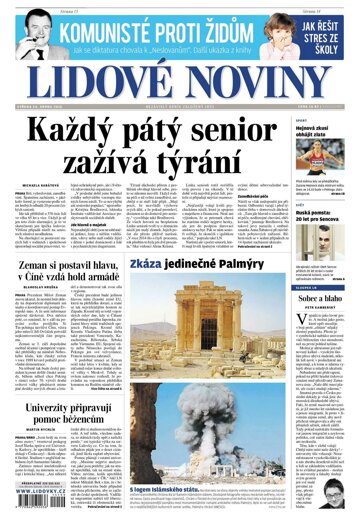 Obálka e-magazínu Lidové noviny 26.8.2015