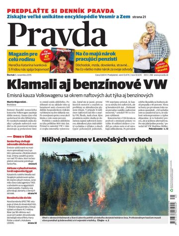 Obálka e-magazínu Pravda 5. 11. 2015