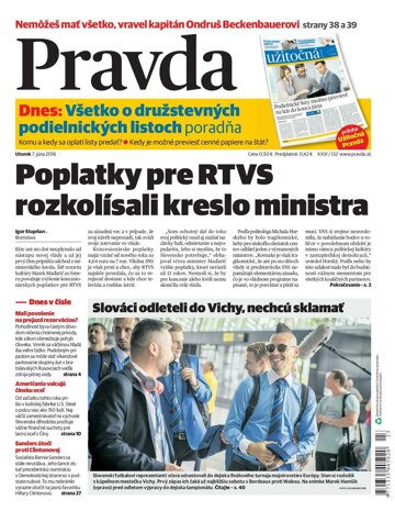 Obálka e-magazínu Pravda 7. 6. 2016
