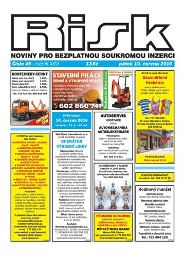 Obálka e-magazínu Risk 45/2016