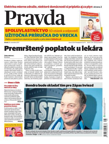 Obálka e-magazínu Pravda 29. 11. 2017
