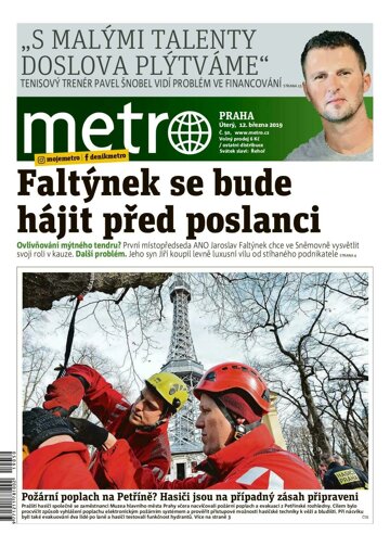 Obálka e-magazínu deník METRO 12.3.2019