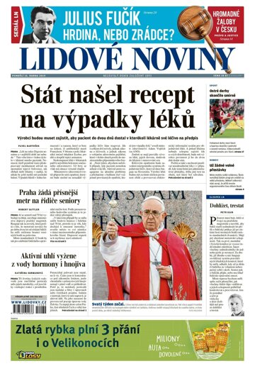 Obálka e-magazínu Lidové noviny 15.4.2019