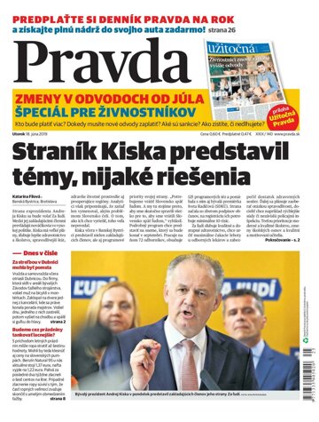 Obálka e-magazínu Pravda 18. 6. 2019