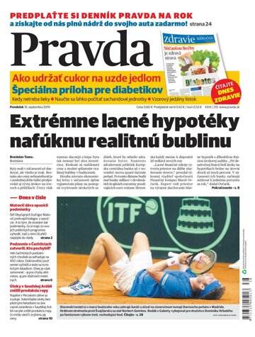 Obálka e-magazínu Pravda 16. 9. 2019