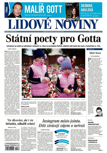 Obálka e-magazínu Lidové noviny 4.10.2019