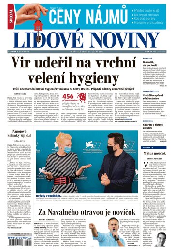 Obálka e-magazínu Lidové noviny 3.9.2020