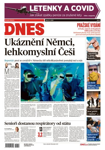 Obálka e-magazínu MF Dnes 8.9.2020