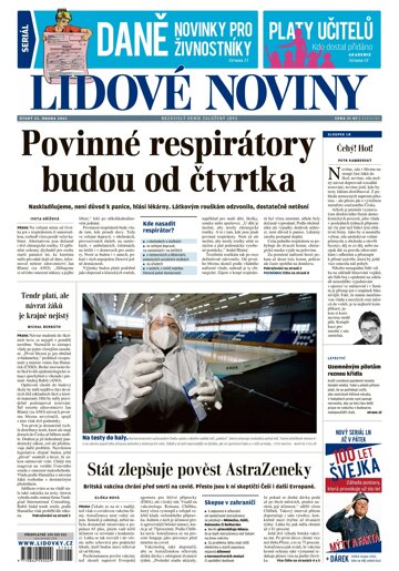 Obálka e-magazínu Lidové noviny 23.2.2021