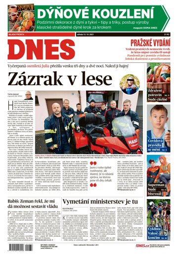 Obálka e-magazínu MF Dnes 13.10.2021