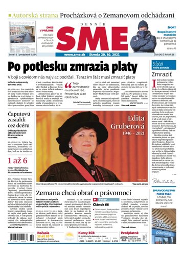 Obálka e-magazínu SME 20-10-2021