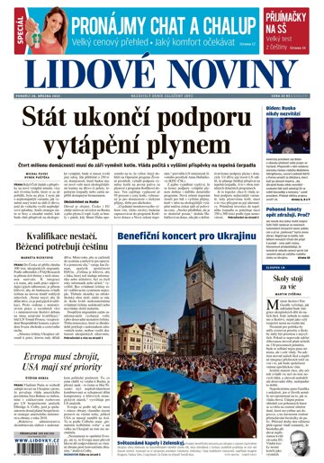 Obálka e-magazínu Lidové noviny 28.3.2022