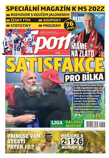 Obálka e-magazínu Sport 13.5.2022