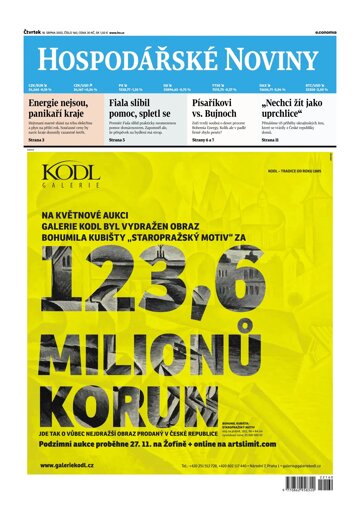 Obálka e-magazínu Hospodářské noviny 160 - 18.8.2022
