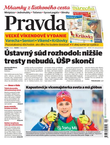 Obálka e-magazínu Pravda 1. 3. 2024