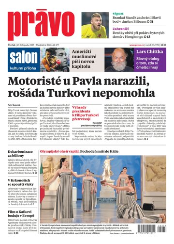 Obálka e-magazínu Deník Právo 27.11.2025