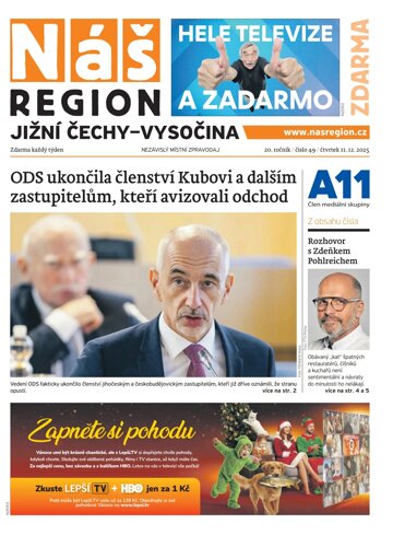 Obálka e-magazínu Náš Region - Jižní Čechy 49/2025