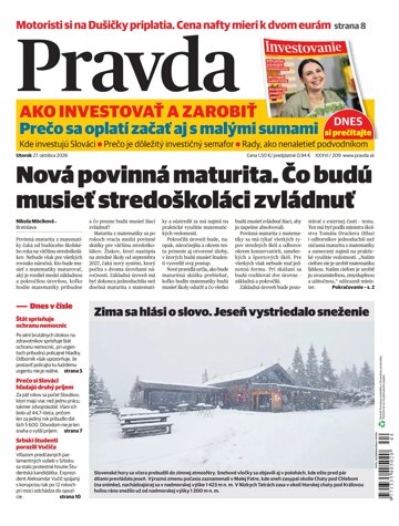 Obálka e-magazínu Pravda 27. 10. 2026