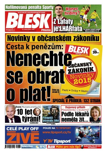 Obálka e-magazínu Blesk 23.3.2015