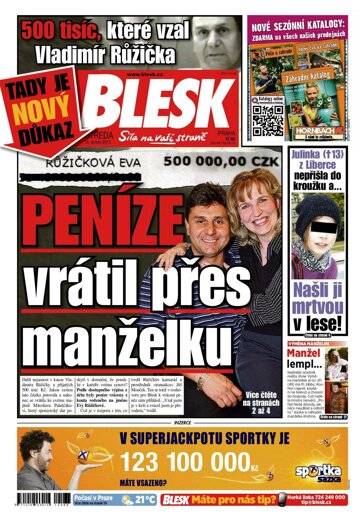 Obálka e-magazínu Blesk 15.4.2015