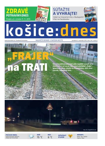 Obálka e-magazínu košice:dnes 9.11.2015